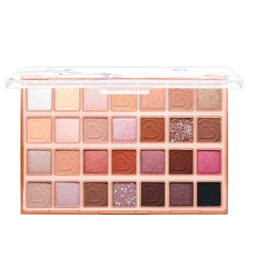 My Colors Strokes Eyeshadow Palette, 28 Colors Nudes, Highly Pigmented and Blendable, Multicolor, Matte and Shimmer Finish, Long-lasting, 24g